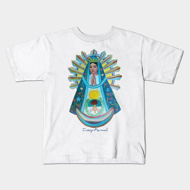 Virgin of Lujan Kids T-Shirt by diegomanuel